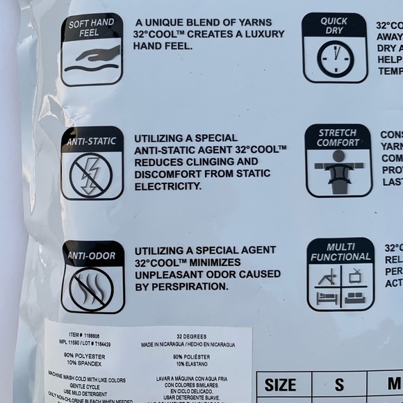 32 Degrees Womens Short Sleeve 2-Pack Black/Orchid - Picture 5 of 7